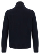 Moncler Wool and Cashmere Cardigan Blue, view 2