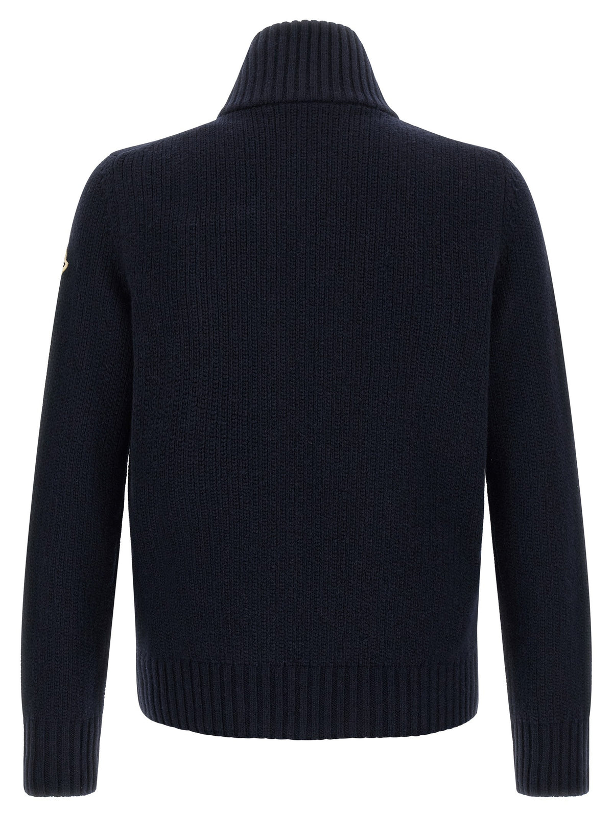 Moncler Wool and Cashmere Cardigan Blue, view 2