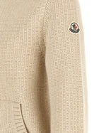 Moncler Wool and Cashmere Cardigan Beige, view 4