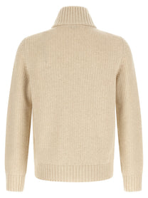 Moncler Wool and Cashmere Cardigan Beige, view 2