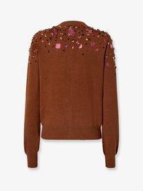 Fendi Women's Wool and Cashmere Cardigan Brown