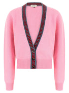 Versace Wool and Cashmere Cardigan Blue