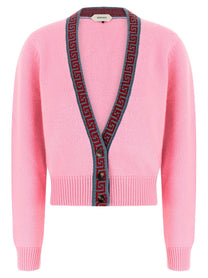 Versace Wool and Cashmere Cardigan Blue