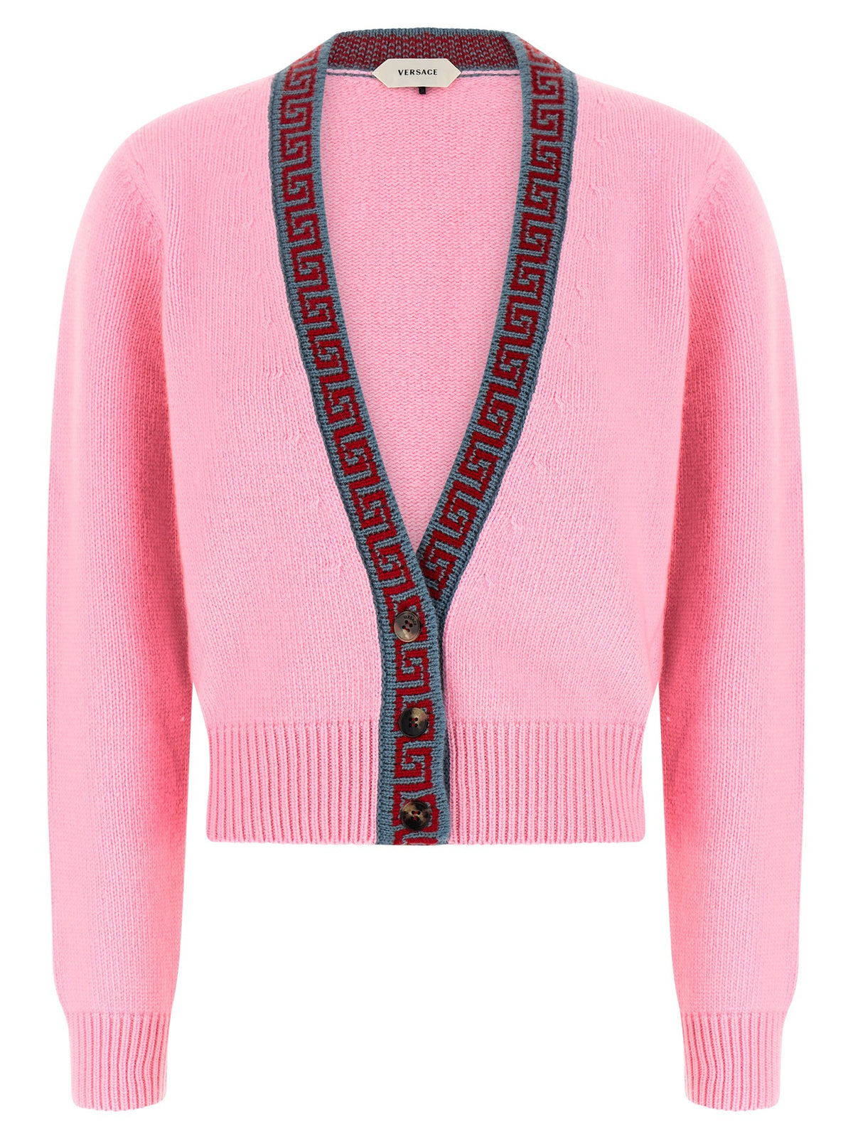 Versace Wool and Cashmere Cardigan Blue