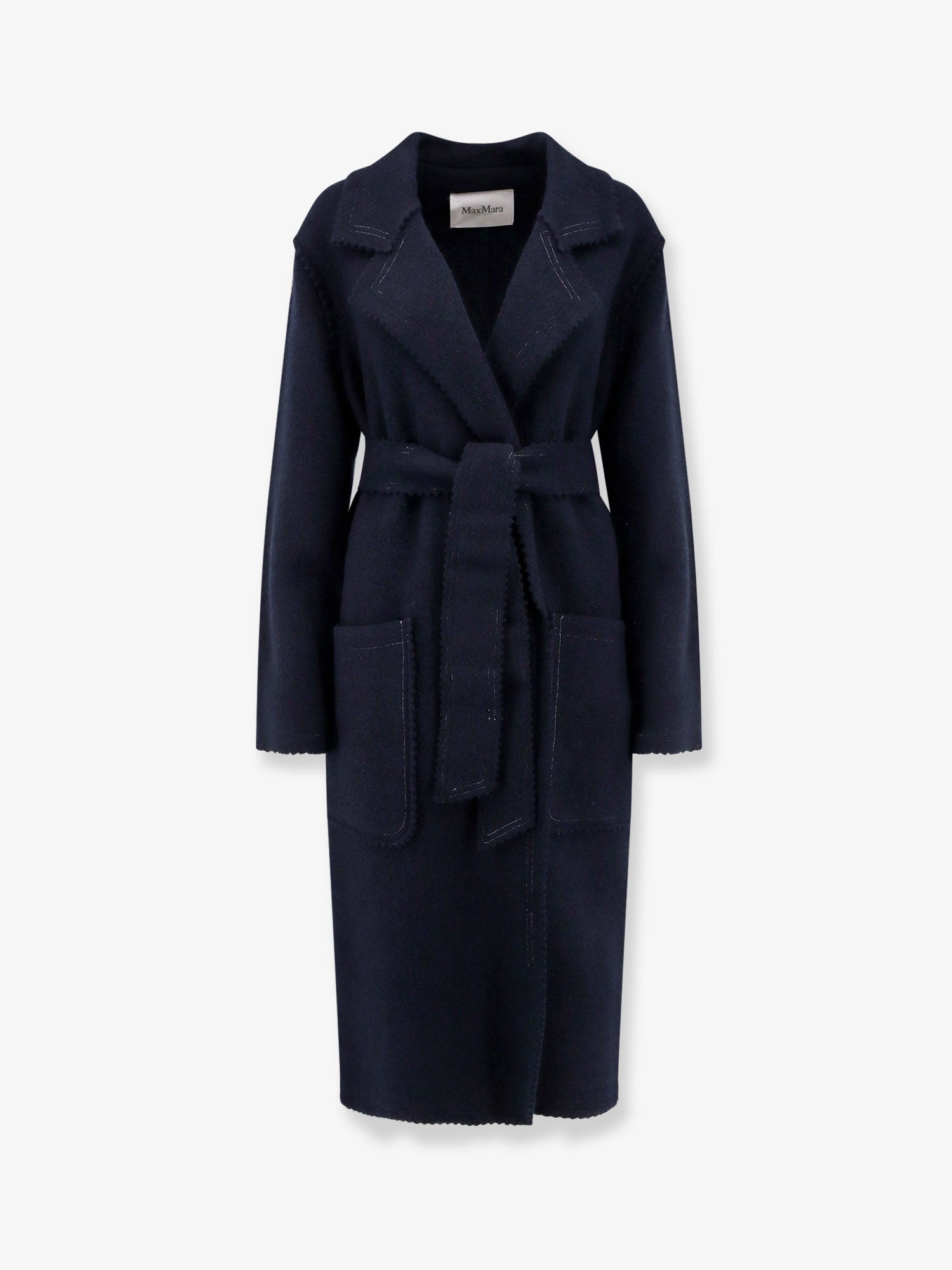 Max Mara Women's Wool and Cashmere Coat Blue