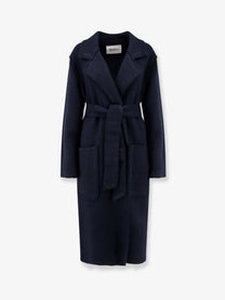 Max Mara Women's Wool and Cashmere Coat Blue