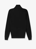 Alpha-Studio Men's Wool and Cashmere Half Zip Cardigan Black
