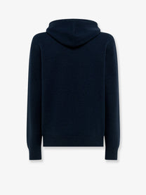 Laneus Men's Wool and Cashmere Hoodie Blue