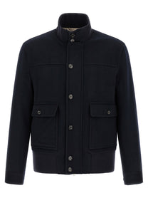 Lardini Wool and Cashmere Jacket Blue