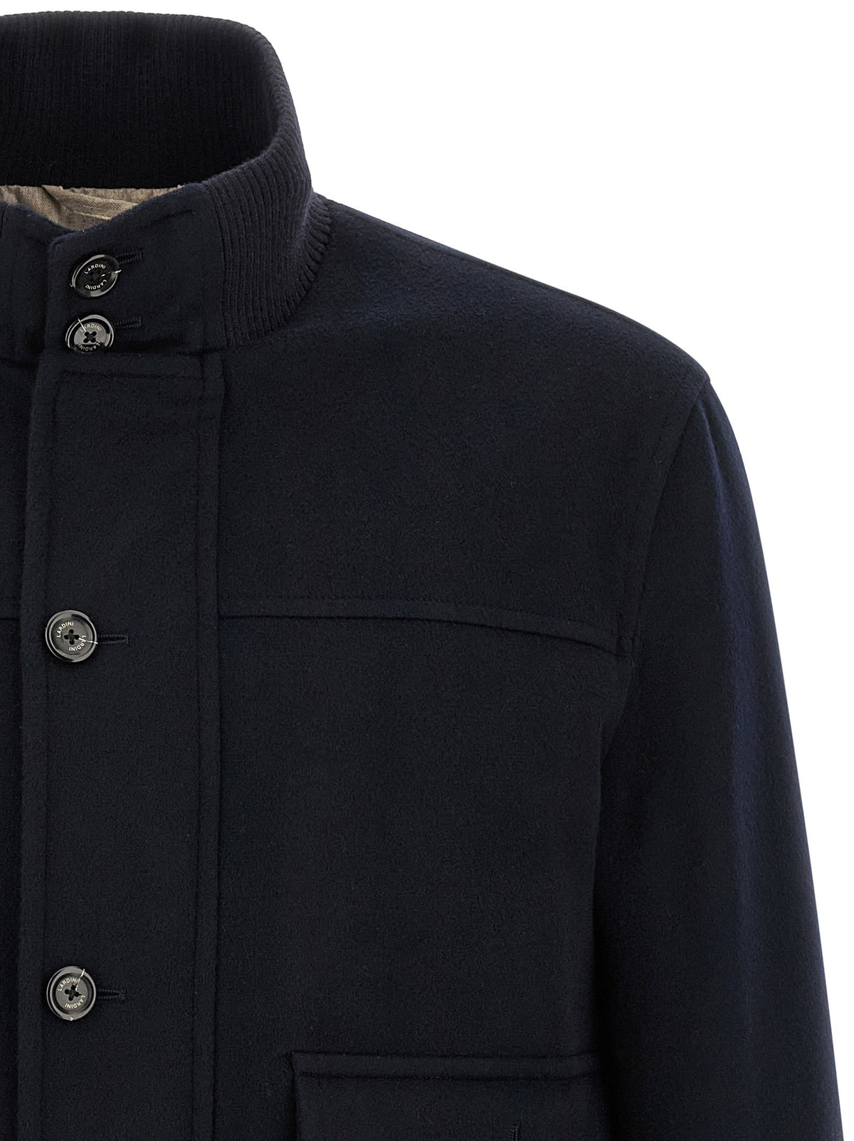 Lardini Wool and Cashmere Jacket Blue, view 3