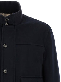Lardini Wool and Cashmere Jacket Blue, view 3