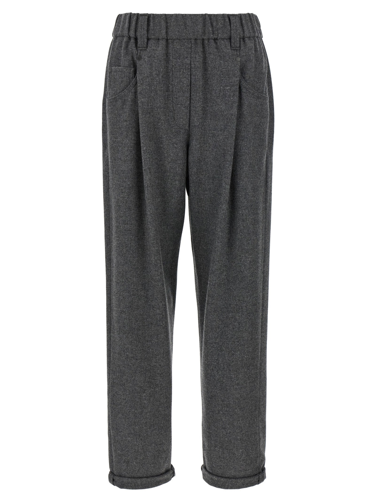 Brunello Cucinelli Wool and Cashmere Pants Grey
