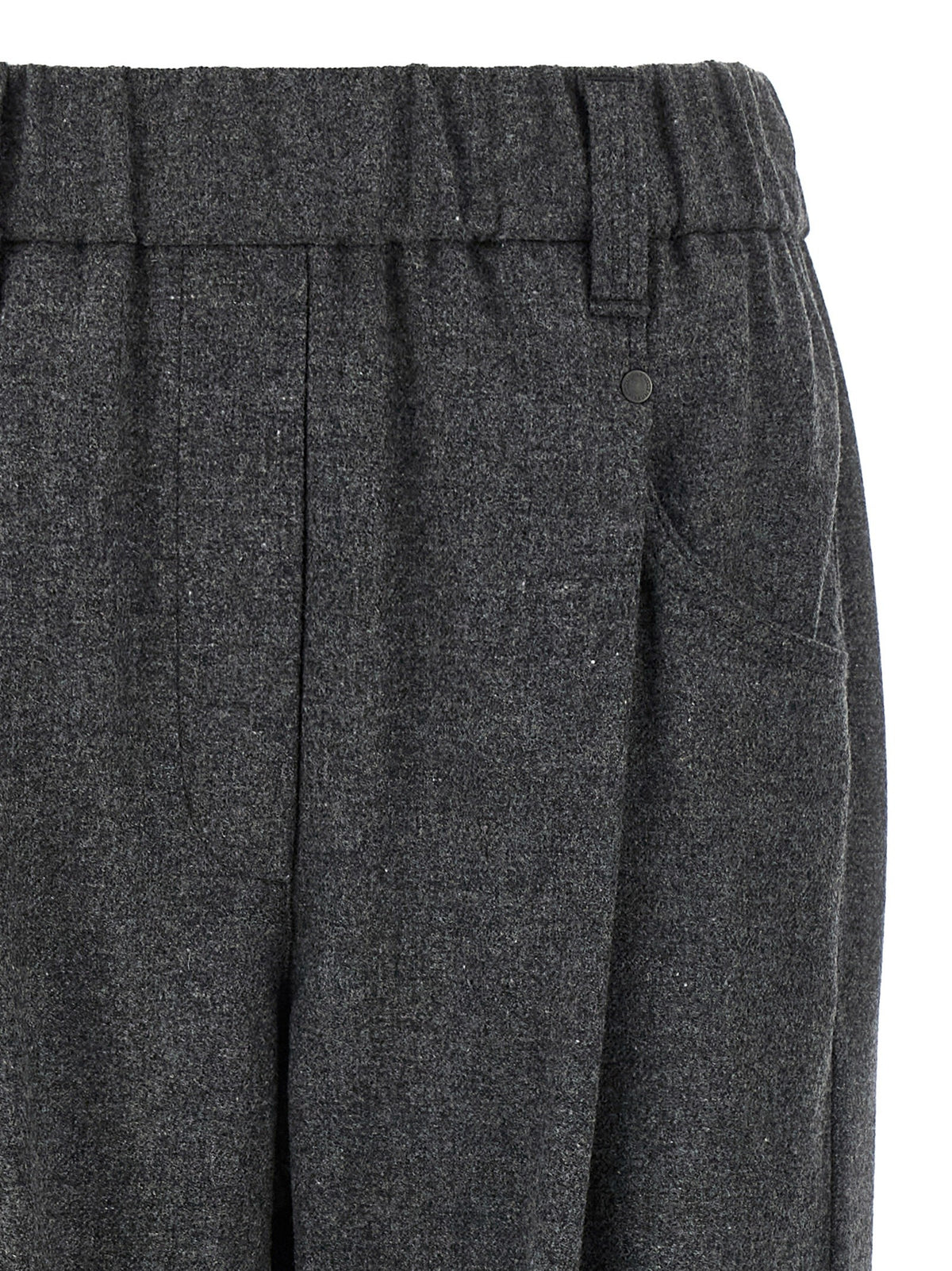 Brunello Cucinelli Wool and Cashmere Pants Grey, view 3