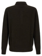 Zegna Wool and Cashmere Polo Shirt Brown