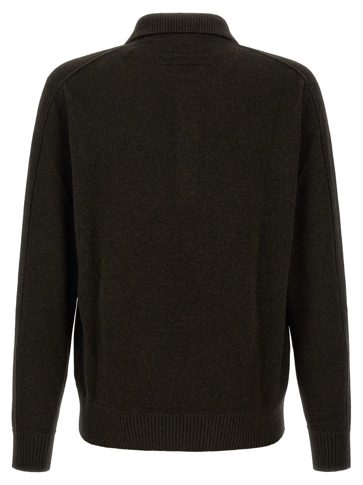 Zegna Wool and Cashmere Polo Shirt Brown