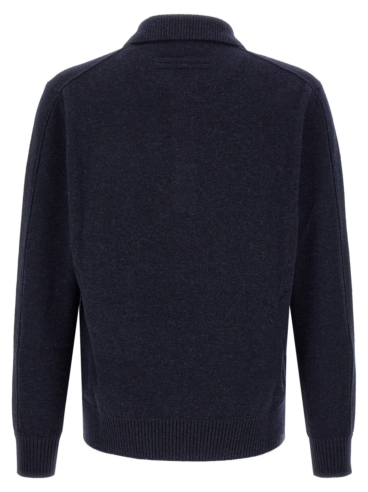 Zegna Wool and Cashmere Polo Shirt Blue