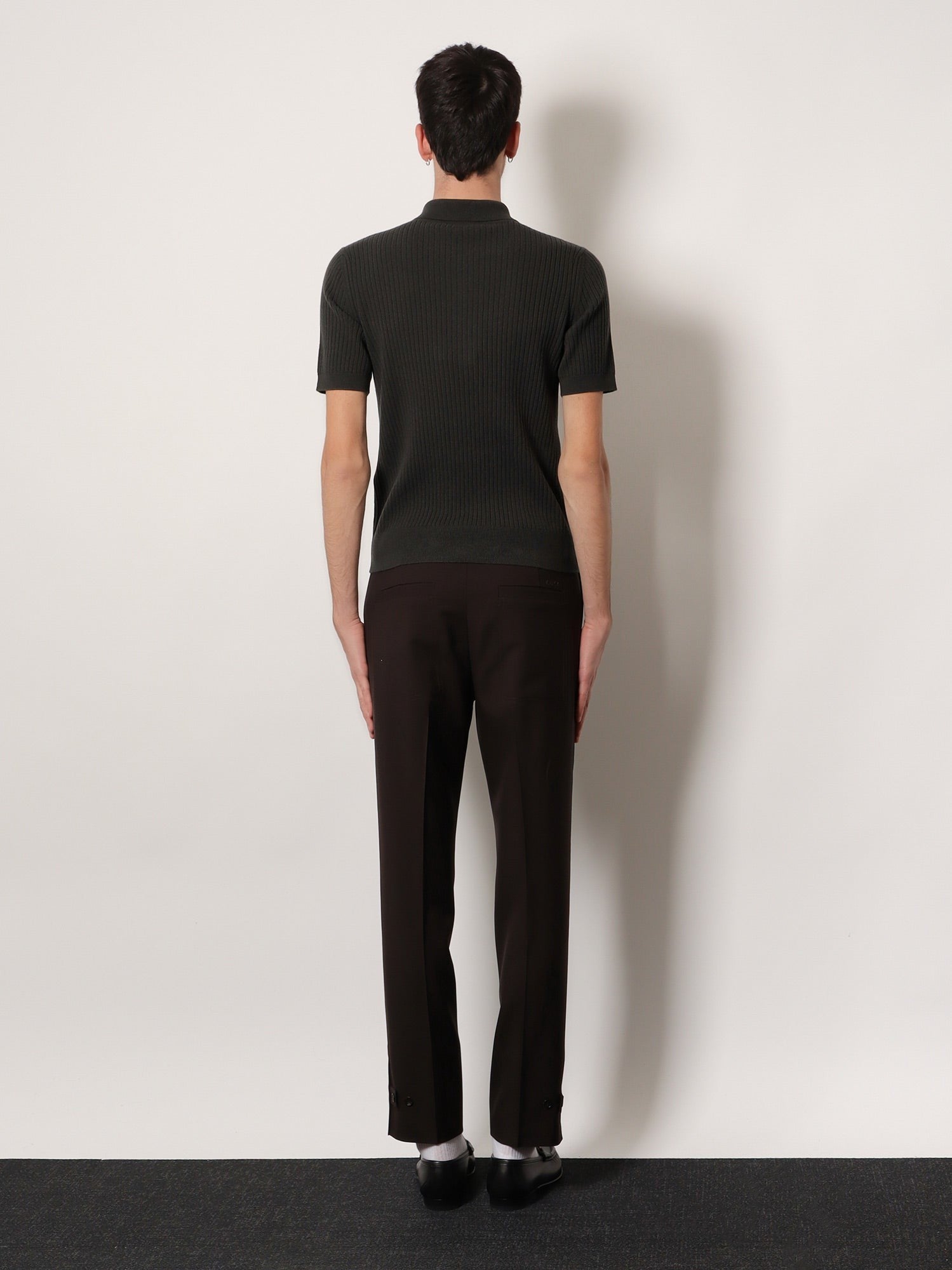 Gucci Men's Wool and Cashmere Polo Shirt Green