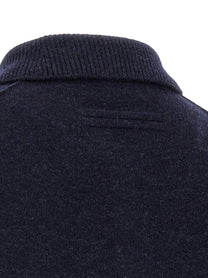 Zegna Wool and Cashmere Polo Shirt Blue