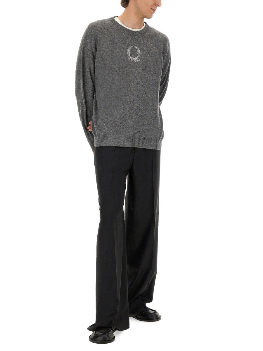 Moschino Men's Wool and Cashmere Pullover Grey