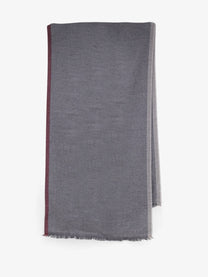Brunello Cucinelli Men's Wool and Cashmere Scarf Grey