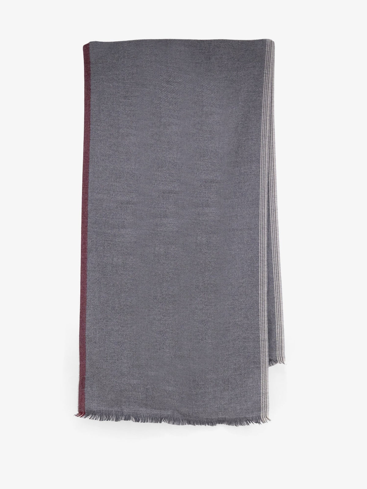 Brunello Cucinelli Men's Wool and Cashmere Scarf Grey