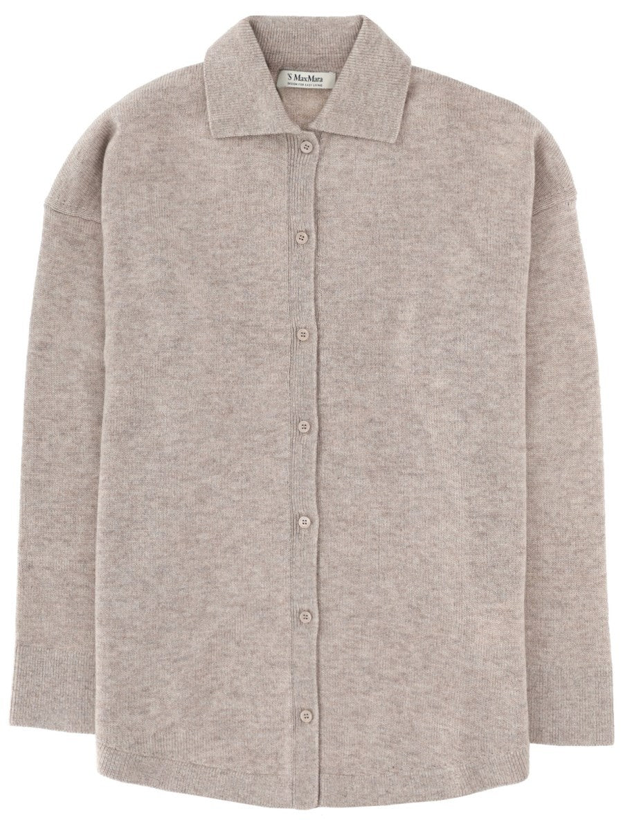 S MAX MARA Women's Wool and Cashmere Sweater Beige