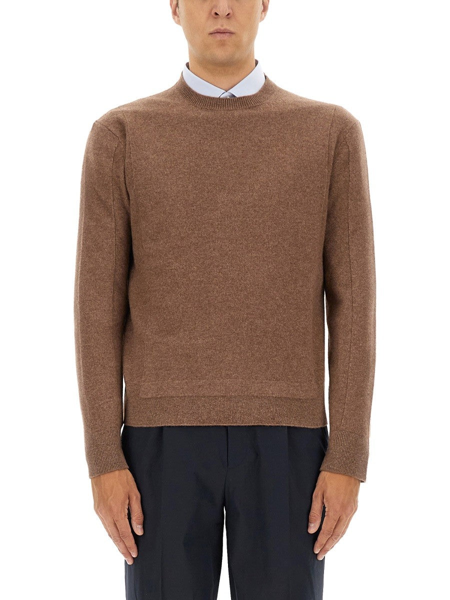 Zegna Men's Wool and Cashmere Sweater Brown