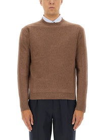 Zegna Men's Wool and Cashmere Sweater Brown