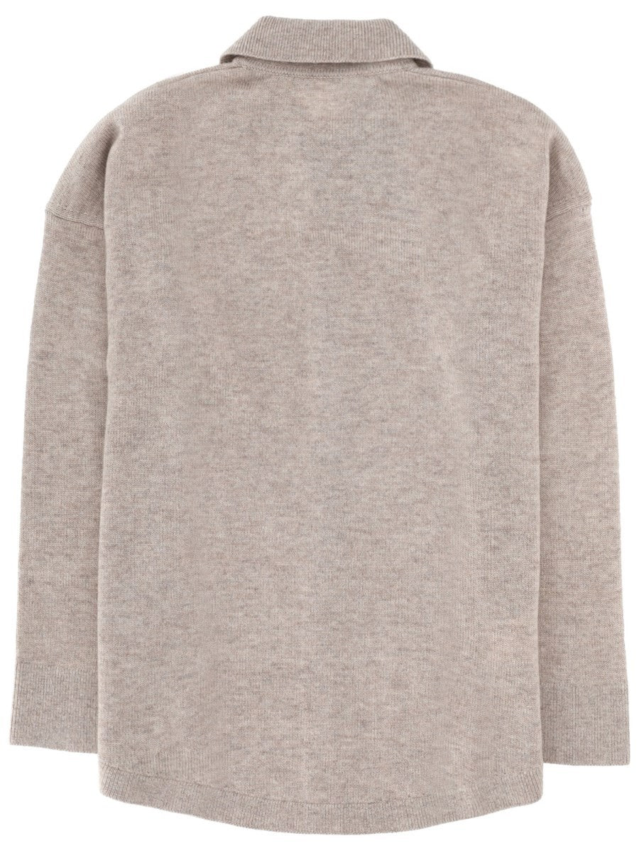 S MAX MARA Women's Wool and Cashmere Sweater Beige