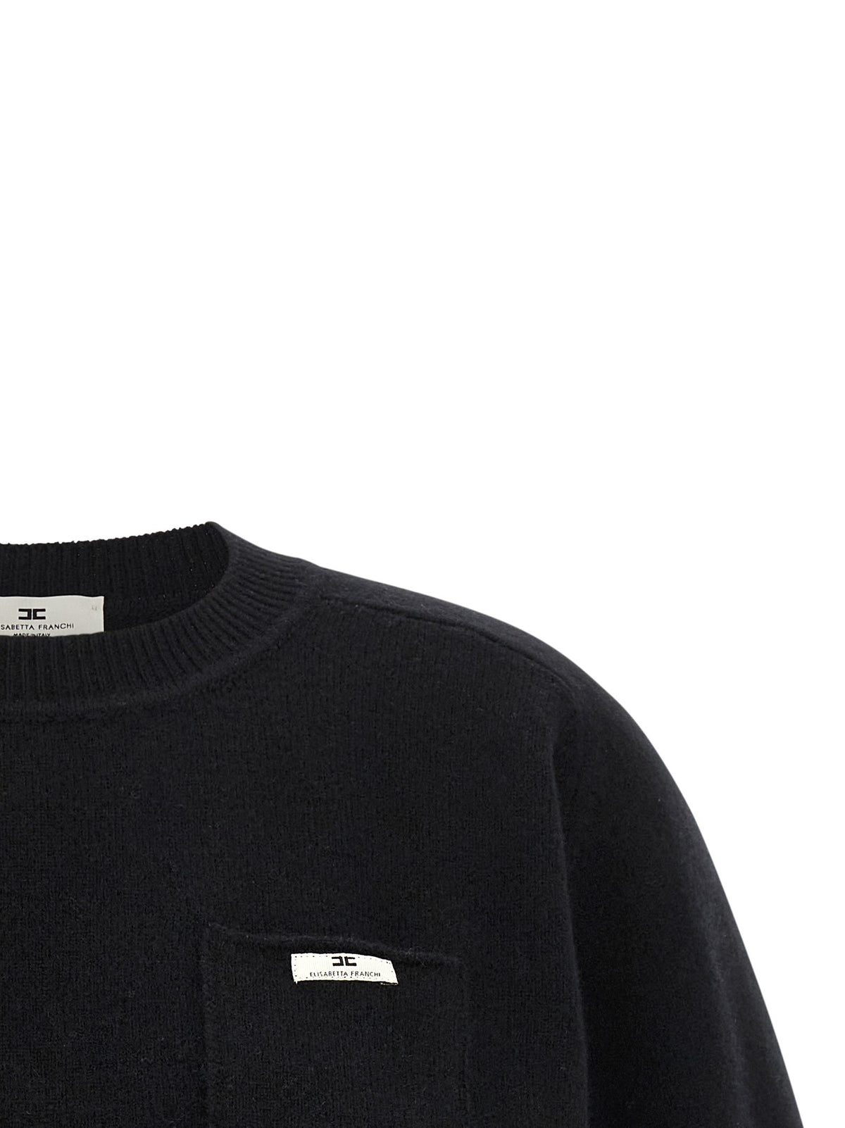 Elisabetta Franchi Wool and Cashmere Top Black, view 3
