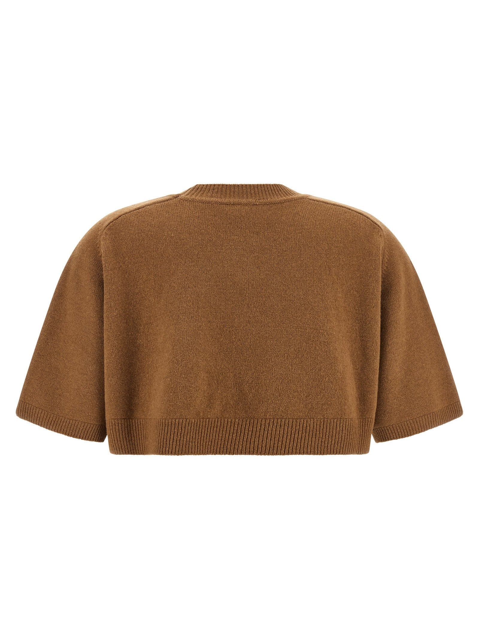 Elisabetta Franchi Wool and Cashmere Top Brown