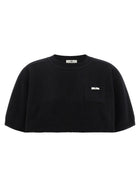 Elisabetta Franchi Wool and Cashmere Top Black