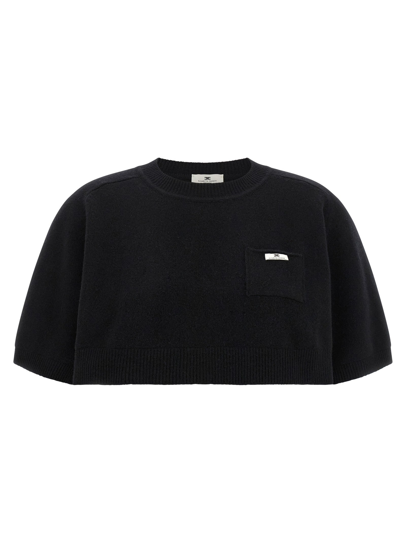 Elisabetta Franchi Wool and Cashmere Top Black