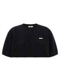 Elisabetta Franchi Wool and Cashmere Top Black