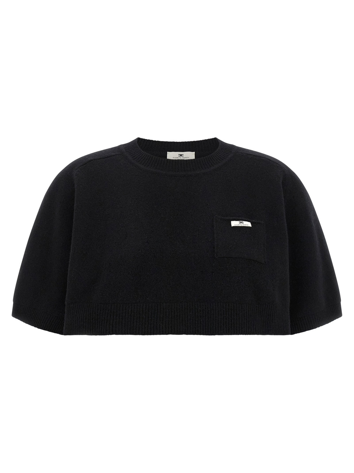 Elisabetta Franchi Wool and Cashmere Top Black