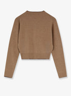 Chloé Women's Wool and Cashmere Wool Cardigan Brown, view 2