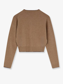 Chloé Women's Wool and Cashmere Wool Cardigan Brown