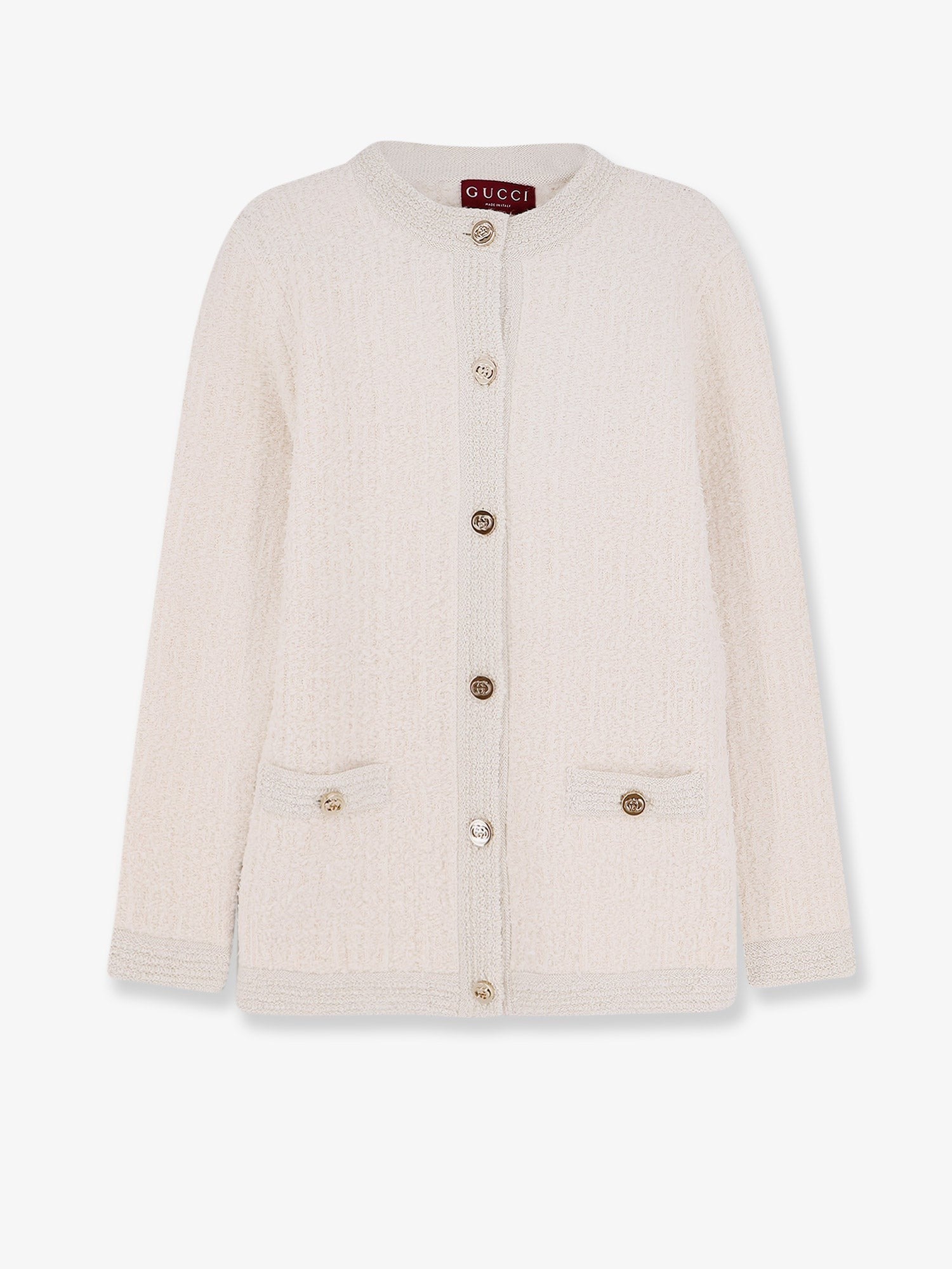 Gucci Women's Wool and Cotton Blend Cardigan White