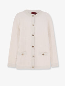 Gucci Women's Wool and Cotton Blend Cardigan White