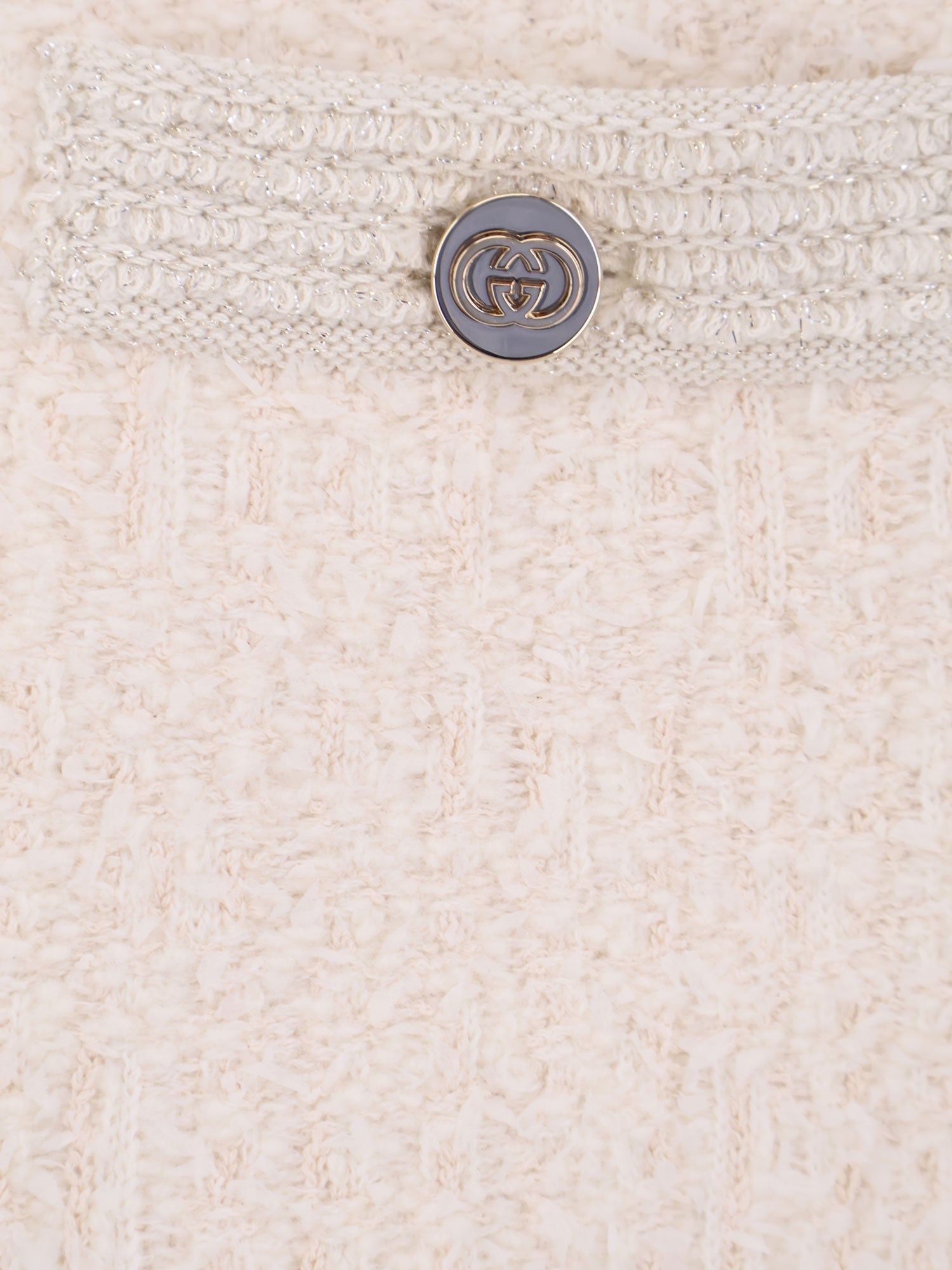 Gucci Women's Wool and Cotton Blend Cardigan White