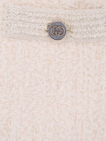Gucci Women's Wool and Cotton Blend Cardigan White