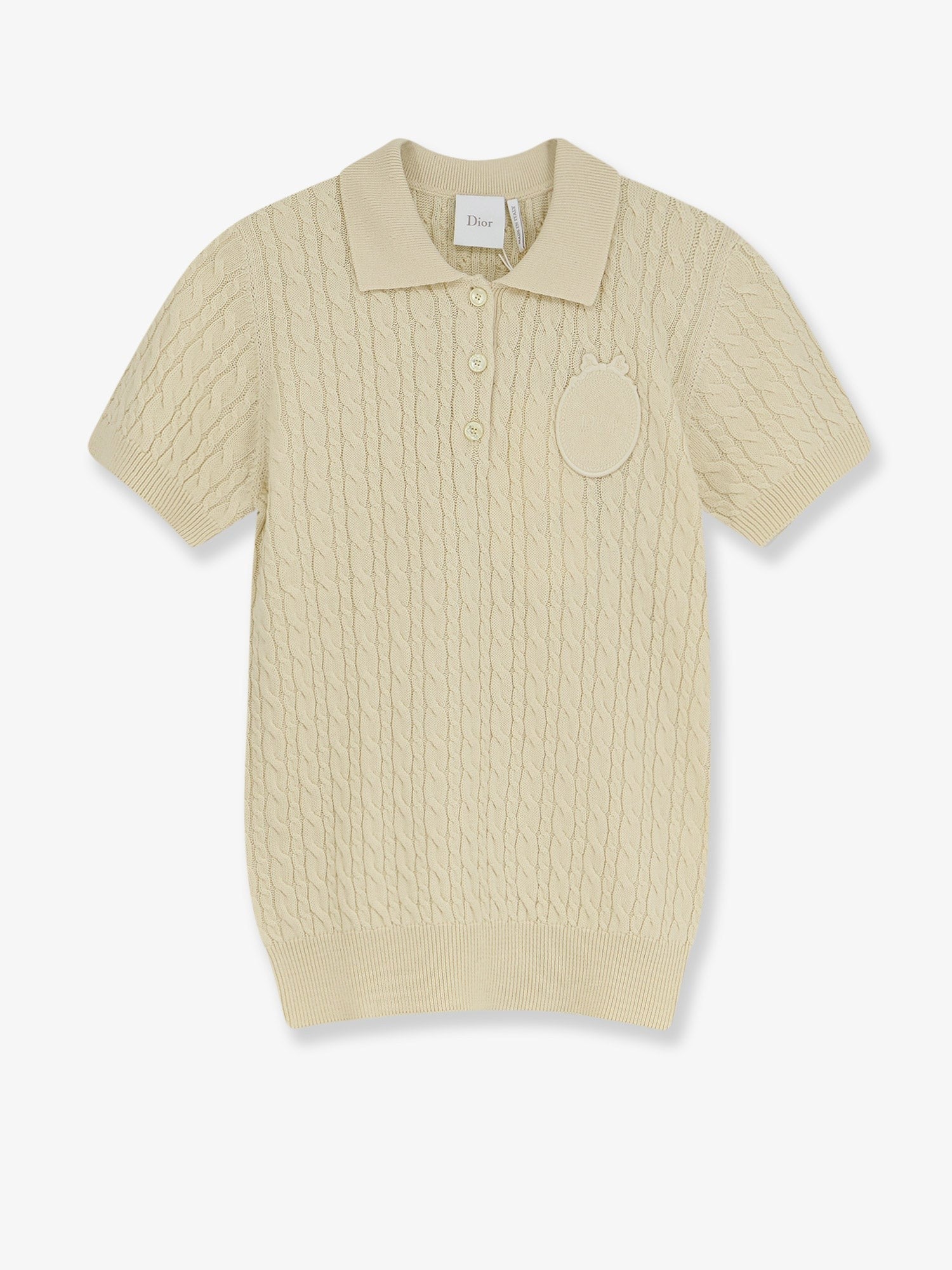 Dior Women's Wool and Cotton Blend Sweater Yellow