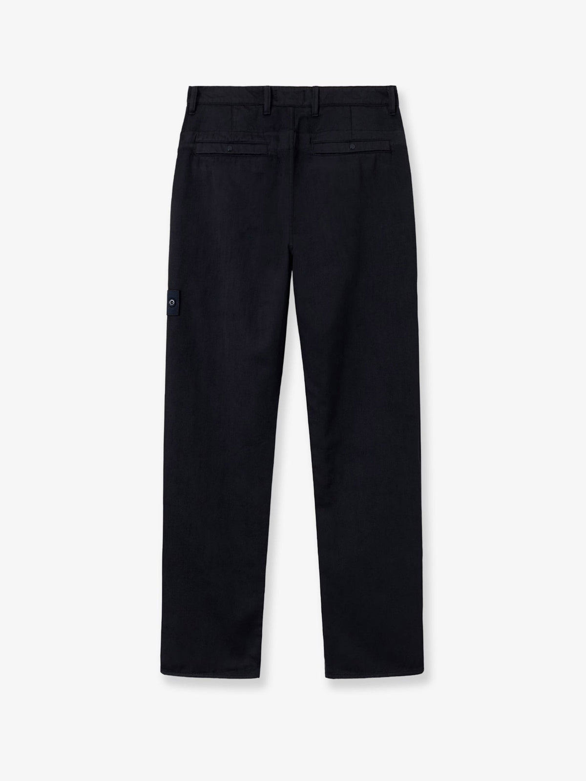 Stone Island Men's Wool and Cotton Blend Trousers Black, view 2