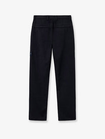 Stone Island Men's Wool and Cotton Blend Trousers Black, view 2