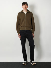Bottega Veneta Men's Wool and Cotton Cardigan Darkmoss