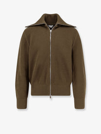 Bottega Veneta Men's Wool and Cotton Cardigan Darkmoss