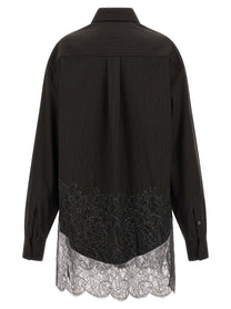 Fendi Wool and Lace Shirt Brown