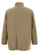 AURALEE Wool and Leather Reversible Jacket Gold, view 2
