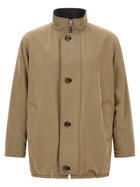AURALEE Wool and Leather Reversible Jacket Gold