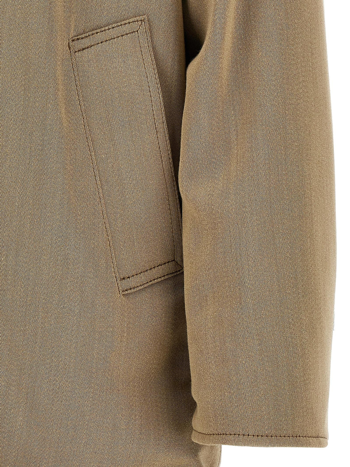 AURALEE Wool and Leather Reversible Jacket Gold, view 5